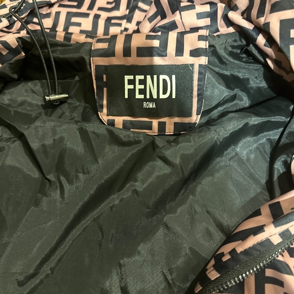 Fendi Style Windbreaker Jacket with Hood - Picture 5 of 7